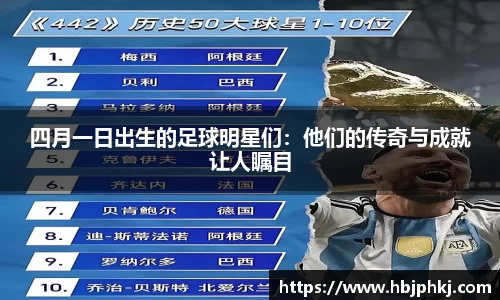 四月一日出生的足球明星们：他们的传奇与成就让人瞩目
